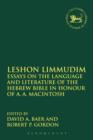 Leshon Limmudim : Essays on the Language and Literature of the Hebrew Bible in Honour of A.A. Macintosh - Book