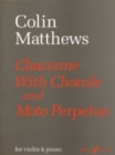 Chaconne with Chorale and Moto Perpetuo - Book