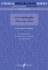 Three Songs Of Love: Love's Philosophy - Book