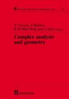 Complex Analysis and Geometry - Book