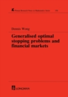 Generalized Optimal Stopping Problems and Financial Markets - Book