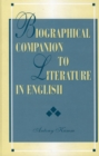 Biographical Companion to Literature in English - Book