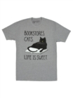 Bookstore Cats Unisex T-Shirt X-Small - Book