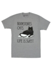 Bookstore Cats Unisex T-Shirt Large - Book