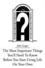 The Most Important Things You - Book