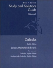 Student Study and Solutions Guide, Volume 2 for  Larson/Hostetler/Edwards' Calculus, 8th - Book