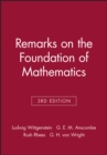 Remarks on the Foundation of Mathematics - Book