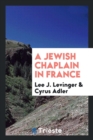 A Jewish Chaplain in France - Book