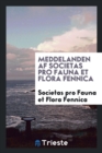 Meddelanden AF Societas Pro Fauna Et Flora Fennica - Book