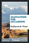 Quotations for Occasions - Book