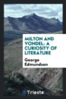 Milton and Vondel : A Curiosity of Literature - Book