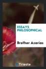 Essays Philosophical - Book
