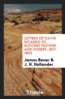 Letters of David Ricardo to Hutches Trower and Others, 1811-1823 - Book