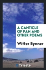 A Canticle of Pan and Other Poems - Book