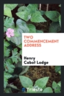Two Commencement Address - Book