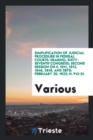 Simplification of Judicial Procedure in Federal Courts : Hearing; Sixty-Seventh Congress; Second Session on S. 1011, 1012, 1546, 2610, and 2870; February 20, 1922; N. P12-51 - Book