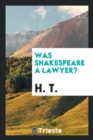 Was Shakespeare a Lawyer? - Book