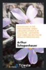 Einleitung in Die Philosophie : Nebst Abhandlungen Zur Dialektik, Aesthetik Und Uber Die Deutsche Sprachverhunzung - Book