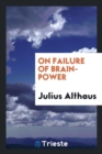 On Failure of Brain-Power - Book