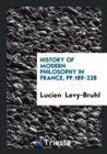 History of Modern Philosophy in France, Pp.189-228 - Book