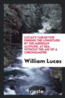 Lucas's Tables for Finding the Longitude by the Meridian Altitude, at Sea, Without the Aid of a Chronometer - Book