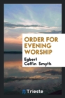 Order for Evening Worship - Book