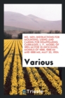 No. 1691; Instructions for Mounting, Using and Caring for Disappearing Carriages, L. F., Model of 1894 Mi for 10-Inch Guns, Models of 1888, 1888 Mi and 1888 MII, May 20, 1904 - Book