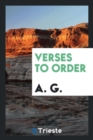 Verses to Order - Book