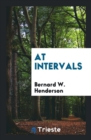 At Intervals - Book