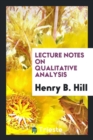 Lecture Notes on Qualitative Analysis - Book