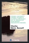 Cornell University. Cornell Studies in Classical Philology, No. IX, Critique of Some Recent Subjunctive Theories - Book