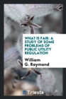 What Is Fair : A Study of Some Problems of Public Utility Regulation - Book