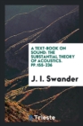 A Text-Book on Sound : The Substantial Theory of Acoustics. Pp.155-236 - Book