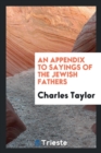 An Appendix to Sayings of the Jewish Fathers - Book