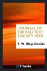 Journal of the Pali Text Society 1890 - Book