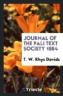 Journal of the Pali Text Society 1884 - Book