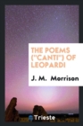 The Poems (Canti) of Leopardi - Book