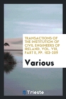 Transactions of the Institution of Civil Engineers of Ireland, Vol. VIII, Part II, Pp. 103-209 - Book