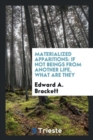 Materialized Apparitions : If Not Beings from Another Life, What Are They - Book