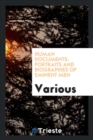 Human Documents : Portraits and Biographies of Eminent Men - Book