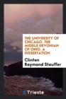 The University of Chicago. the Middle Devonian of Ohio. a Dissertation - Book