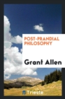 Post-Prandial Philosophy - Book