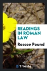 Readings in Roman Law - Book