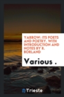 YARROW: ITS POETS AND POETRY. WITH INTRO - Book