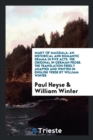 Mary of Magdala; An Historical and Romantic Drama in Five Acts. the Original in German Prose. the Translation Freely Adapted and Written in English Verse by William Winter - Book