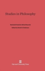 Studies in Philosophy - Book