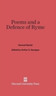 Poems and a Defence of Ryme - Book