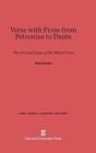 Verse with Prose from Petronius to Dante : The Art and Scope of the Mixed Form - Book