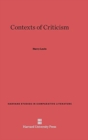 Contexts of Criticism - Book