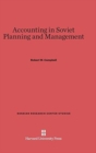 Accounting in Soviet Planning and Management - Book